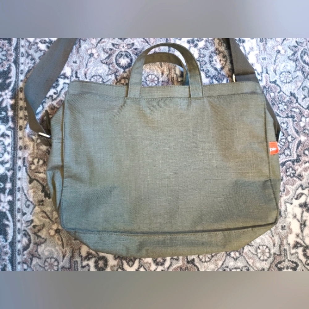 Epic By Ebags Messenger Bag Gray Laptop Multi Compartment Nylon Travel Crossbody